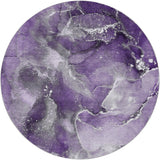 8' Purple And Lavender Abstract Shag Washable Round Rug With UV Protection - HomeRoots - Flyclothing LLC
