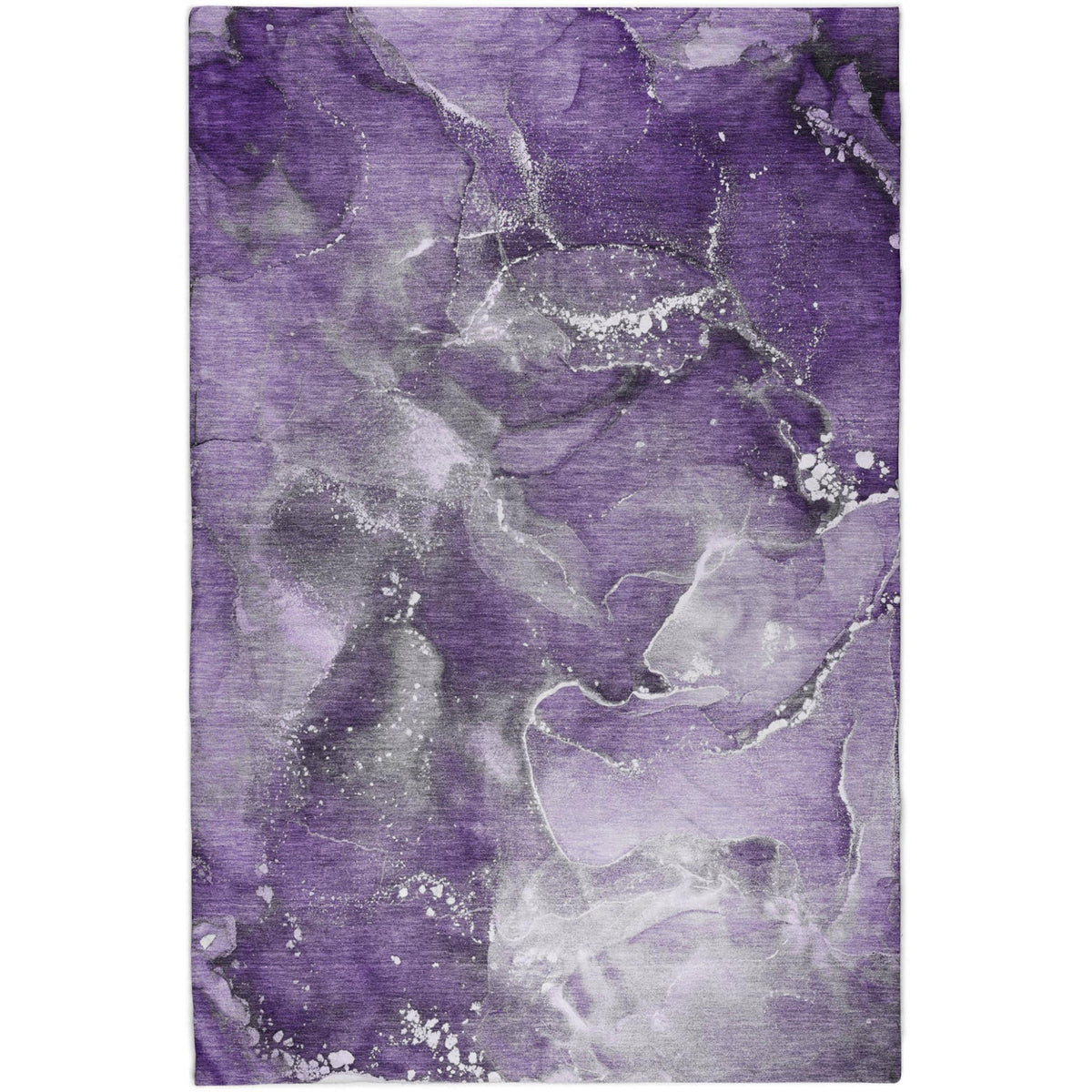 9' X 12' Purple And Lavender Abstract Shag Washable Area Rug With UV Protection - HomeRoots - Flyclothing LLC