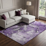 10' X 14' Purple And Lavender Abstract Shag Washable Area Rug With UV Protection - HomeRoots - Flyclothing LLC