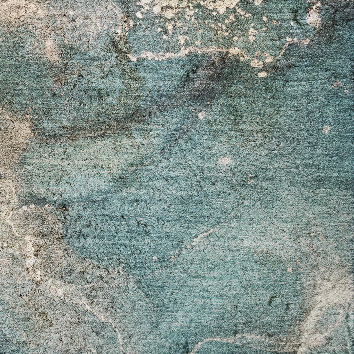 3' X 5' Teal And Aqua Abstract Shag Washable Area Rug With UV Protection - HomeRoots - Flyclothing LLC