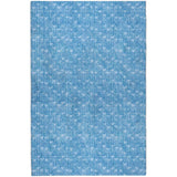 10' X 14' Blue And Denim Blue Geometric Shag Washable Area Rug With UV Protection - HomeRoots - Flyclothing LLC