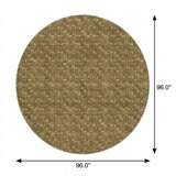 8' Brown And Beige Geometric Shag Washable Round Rug With UV Protection - HomeRoots - Flyclothing LLC