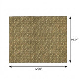 8' X 10' Brown And Beige Geometric Shag Washable Area Rug With UV Protection - HomeRoots - Flyclothing LLC