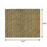 9' X 12' Brown And Beige Geometric Shag Washable Area Rug With UV Protection - HomeRoots - Flyclothing LLC