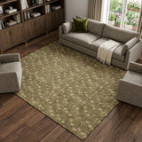 10' X 14' Brown And Beige Geometric Shag Washable Area Rug With UV Protection - HomeRoots - Flyclothing LLC