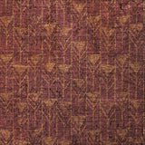 8' Burgundy And Gold Geometric Shag Washable Round Rug With UV Protection - HomeRoots - Flyclothing LLC