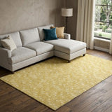 8' X 10' Gold And Beige Geometric Shag Washable Area Rug With UV Protection - HomeRoots - Flyclothing LLC
