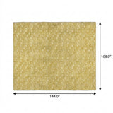 9' X 12' Gold And Beige Geometric Shag Washable Area Rug With UV Protection - HomeRoots - Flyclothing LLC
