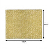 10' X 14' Gold And Beige Geometric Shag Washable Area Rug With UV Protection - HomeRoots - Flyclothing LLC