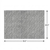 5' X 8' Gray And Silver Geometric Shag Washable Area Rug With UV Protection - HomeRoots - Flyclothing LLC
