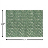 5' X 8' Green And Ivory Geometric Shag Washable Area Rug With UV Protection - HomeRoots - Flyclothing LLC