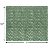 8' X 10' Green And Ivory Geometric Shag Washable Area Rug With UV Protection - HomeRoots - Flyclothing LLC