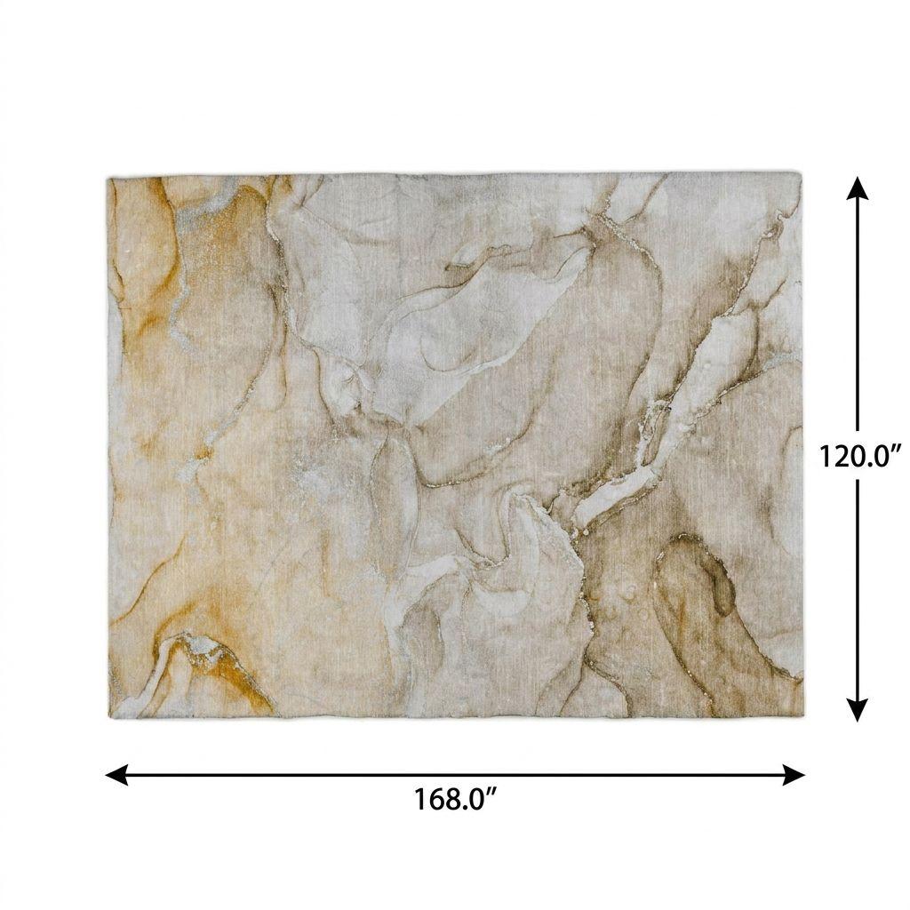 10' X 14' Brown And Taupe Abstract Shag Washable Area Rug With UV Protection - HomeRoots - Flyclothing LLC