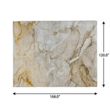 10' X 14' Brown And Taupe Abstract Shag Washable Area Rug With UV Protection - HomeRoots - Flyclothing LLC