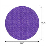 8' Purple And Gray Geometric Shag Washable Round Rug With UV Protection - HomeRoots - Flyclothing LLC