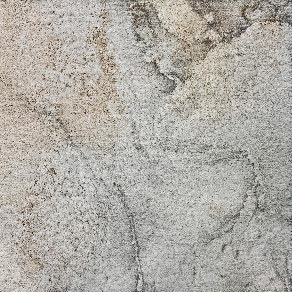 3' X 5' Gray And Silver Abstract Shag Washable Area Rug With UV Protection - HomeRoots - Flyclothing LLC
