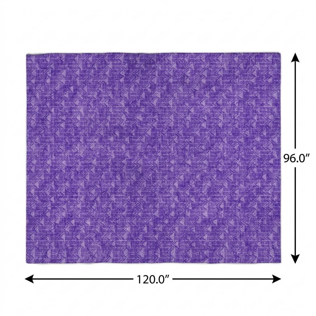 8' X 10' Purple And Gray Geometric Shag Washable Area Rug With UV Protection - HomeRoots - Flyclothing LLC