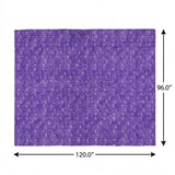 8' X 10' Purple And Gray Geometric Shag Washable Area Rug With UV Protection - HomeRoots - Flyclothing LLC
