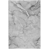 5' X 8' Gray And Silver Abstract Shag Washable Area Rug With UV Protection - HomeRoots - Flyclothing LLC