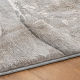 5' X 8' Gray And Silver Abstract Shag Washable Area Rug With UV Protection - HomeRoots - Flyclothing LLC