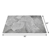 5' X 8' Gray And Silver Abstract Shag Washable Area Rug With UV Protection - HomeRoots - Flyclothing LLC