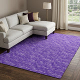 10' X 14' Purple And Gray Geometric Shag Washable Area Rug With UV Protection - HomeRoots - Flyclothing LLC
