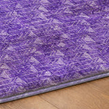 10' X 14' Purple And Gray Geometric Shag Washable Area Rug With UV Protection - HomeRoots - Flyclothing LLC