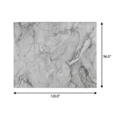 8' X 10' Gray And Silver Abstract Shag Washable Area Rug With UV Protection - HomeRoots - Flyclothing LLC