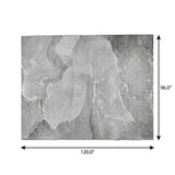 8' X 10' Gray And Silver Abstract Shag Washable Area Rug With UV Protection - HomeRoots - Flyclothing LLC