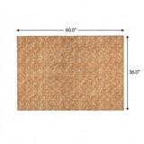 3' X 5' Salmon And Beige Geometric Shag Washable Area Rug With UV Protection - HomeRoots - Flyclothing LLC