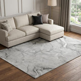 9' X 12' Gray And Silver Abstract Shag Washable Area Rug With UV Protection - HomeRoots - Flyclothing LLC