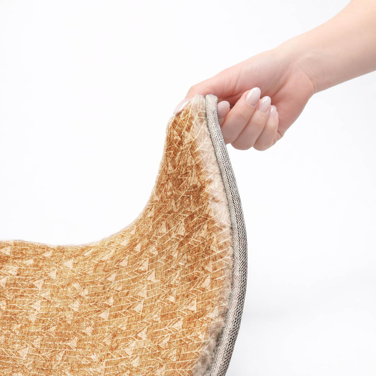 5' X 8' Salmon And Beige Geometric Shag Washable Area Rug With UV Protection - HomeRoots - Flyclothing LLC