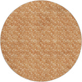 8' Salmon And Beige Geometric Shag Washable Round Rug With UV Protection - HomeRoots - Flyclothing LLC
