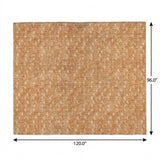 8' X 10' Salmon And Beige Geometric Shag Washable Area Rug With UV Protection - HomeRoots - Flyclothing LLC
