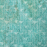 8' X 10' Teal And Ivory Geometric Shag Washable Area Rug With UV Protection - HomeRoots - Flyclothing LLC