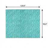 8' X 10' Teal And Ivory Geometric Shag Washable Area Rug With UV Protection - HomeRoots - Flyclothing LLC