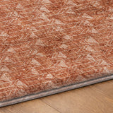 3' X 5' Terra Cotta And Beige Geometric Shag Washable Area Rug With UV Protection - HomeRoots - Flyclothing LLC