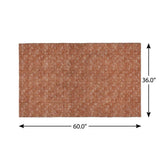 3' X 5' Terra Cotta And Beige Geometric Shag Washable Area Rug With UV Protection - HomeRoots - Flyclothing LLC