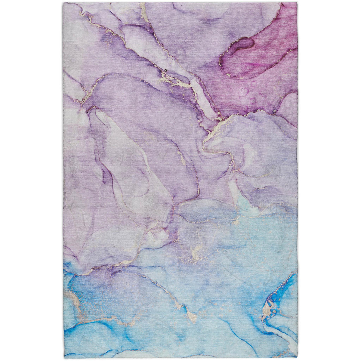 8' X 10' Purple And Plum Abstract Shag Washable Area Rug With UV Protection - HomeRoots - Flyclothing LLC