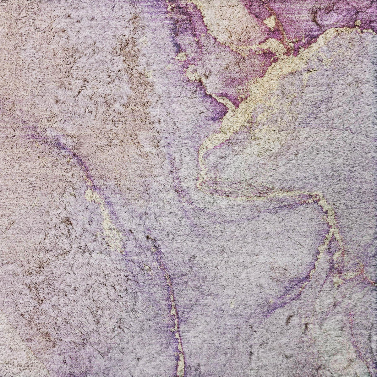 9' X 12' Purple And Plum Abstract Shag Washable Area Rug With UV Protection - HomeRoots - Flyclothing LLC