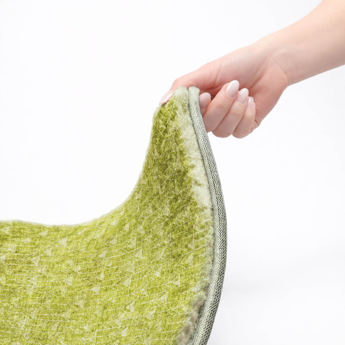 8' X 10' Green And Gray Geometric Shag Washable Area Rug With UV Protection - HomeRoots - Flyclothing LLC