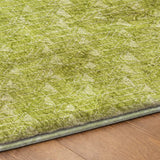 9' X 12' Green And Gray Geometric Shag Washable Area Rug With UV Protection - HomeRoots - Flyclothing LLC