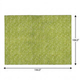 9' X 12' Green And Gray Geometric Shag Washable Area Rug With UV Protection - HomeRoots - Flyclothing LLC