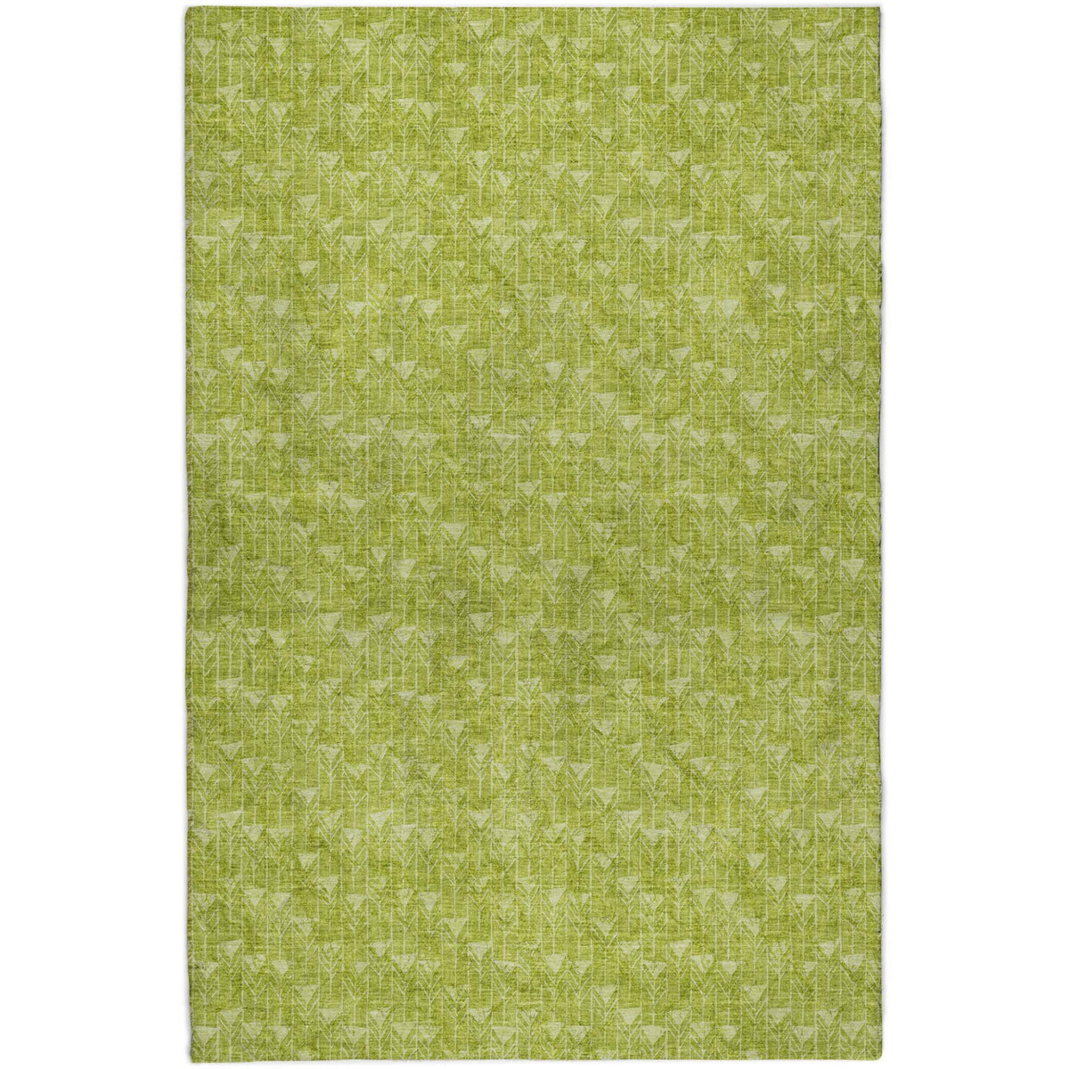 10' X 14' Green And Gray Geometric Shag Washable Area Rug With UV Protection - HomeRoots - Flyclothing LLC
