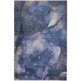 5' X 8' Blue And Navy Blue Abstract Shag Washable Area Rug With UV Protection - HomeRoots - Flyclothing LLC