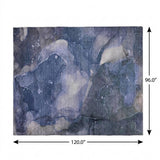 8' X 10' Blue And Navy Blue Abstract Shag Washable Area Rug With UV Protection - HomeRoots - Flyclothing LLC