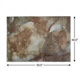 5' X 8' Brown And Chocolate Abstract Shag Washable Area Rug With UV Protection - HomeRoots - Flyclothing LLC