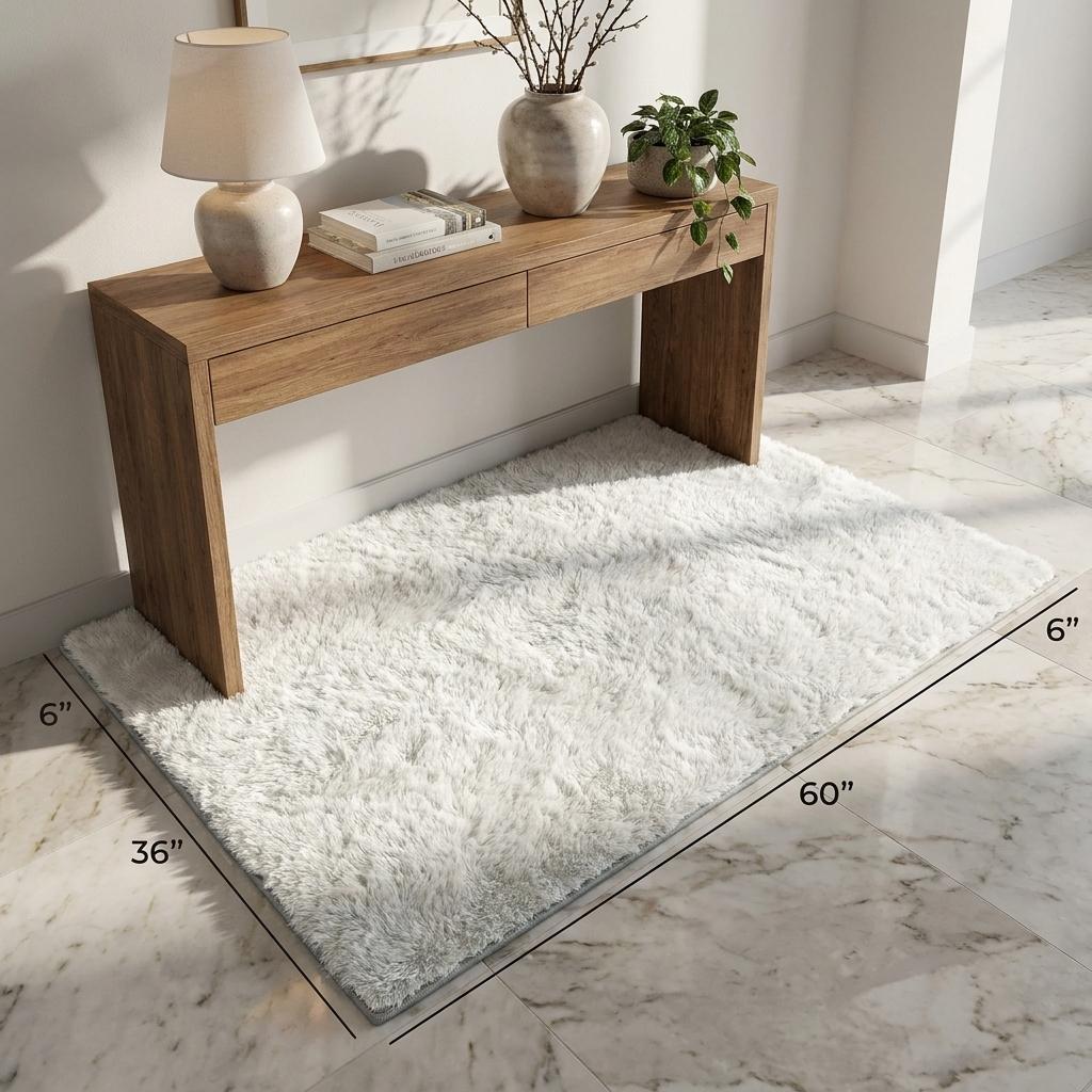 3' X 5' Silver And Gray Abstract Shag Washable Area Rug With UV Protection - HomeRoots - Flyclothing LLC