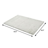 3' X 5' Silver And Gray Abstract Shag Washable Area Rug With UV Protection - HomeRoots - Flyclothing LLC