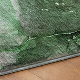 3' X 5' Emerald And Green Abstract Shag Washable Area Rug With UV Protection - HomeRoots - Flyclothing LLC